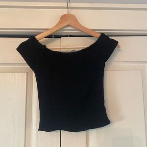 Scrunchie Wide Neck Brandy Melville Top!